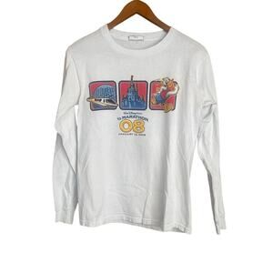 Vintage Y2K Kidcore Disney 2008 Marathon Double Print Donald Duck Longsleeve - M